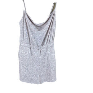 NWT Le Lis Taupe Polka Dot Romper